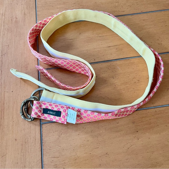 J. Crew Pink Floral And Yellow Striped Vintage D Ring Belts - Picture 9 of 9